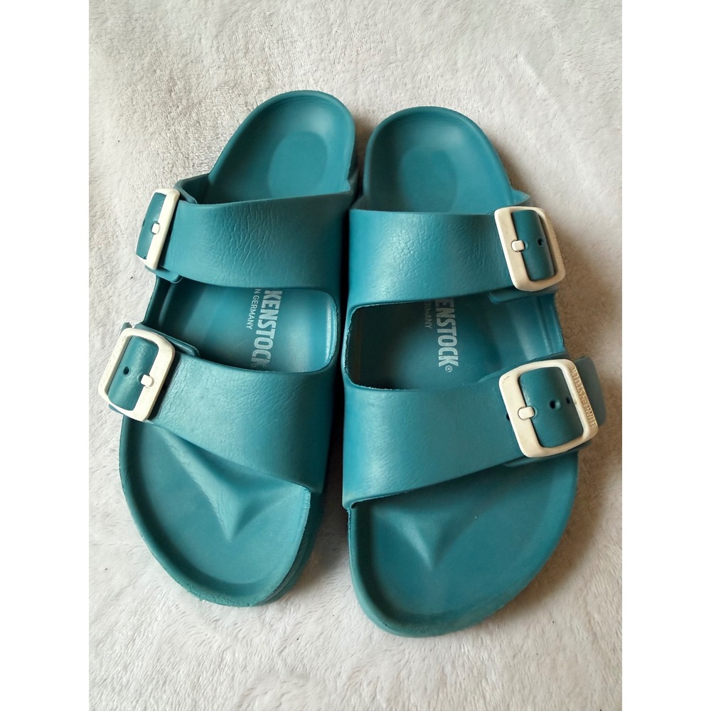 Birkenstock Arizona EVA Sandals Women 36 Teal Blue Good Waterproof Lightweight